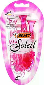 BIC Miss Soleil Набір одноразових бритв 3 леза, 2 зволожувальні смужки, 4 шт