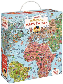 Puzzle CzuCzu Odkrywcy Mapa Świata 3000 elementów 493693 (5902983493693)