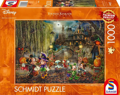 Puzzle Schmidt Spiele T.Kinkade Myszka Miki and Minnie Halloween 1000 elementów 113366 (4001504580339)