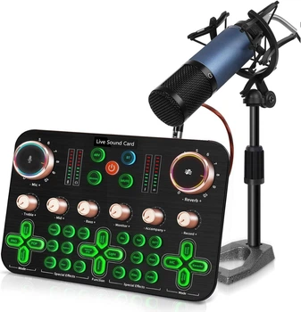 Конденсаторный микрофон + звуковая карта Bundle K600 Черный Б/У