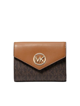 Женский кошелёк MICHAEL MICHAEL KORS GREENWICH TRIFOLD - Wallet Brown / Acorn 34S1GNME6B (95730)