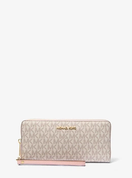 Женский кошелёк MICHAEL MICHAEL KORS Jet Set Travel Large Logo Continental Wristlet PWD BLSH MLT 35F8GTVT3B (113125)