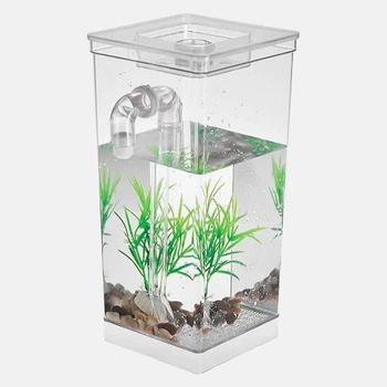 Аквариум для рыбок самоочищающийся My Fun Fish маленький с подсветкою