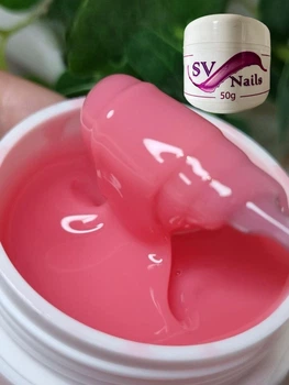 Гель SVN Light гель 2 (50гр) рожевий для нарощення та зміцнення натуральних нігтів, густий