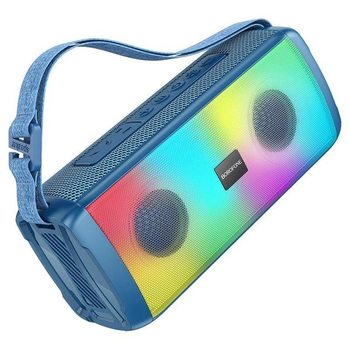 Портативная беспроводная Bluetooth колонка акустика Borofone BR26 Daring sports BT speaker с RGB подсветкой |10W, 1500 mAh, TWS/BT5.3/AUX/TF/USB/FM, 2.5h| Синий