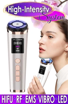 Массажер для лица HIS YH09 RF + EMS + ультразвук + LED антивозрастной уход за кожей & омоложение и восстановление кожи лица. Подходит для зрелой и чувствительной кожи