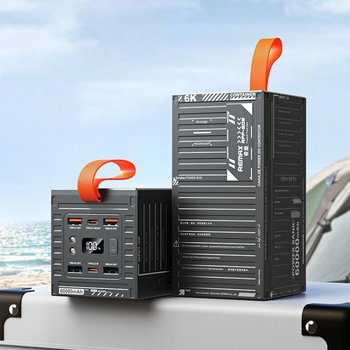 Павербанк Remax RPP-609 60000 mAh 22.5W 4USB/Type-C Портативний зовнішній акумулятор PowerBank зі швидкою зарядкою та ліхтариком Grey