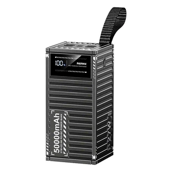 Павербанк Remax RPP-161 50000 mAh 27W 4USB/Type-C Портативний зовнішній акумулятор Power Bank зі швидкою зарядкою PD27W+QC22.5W Grey