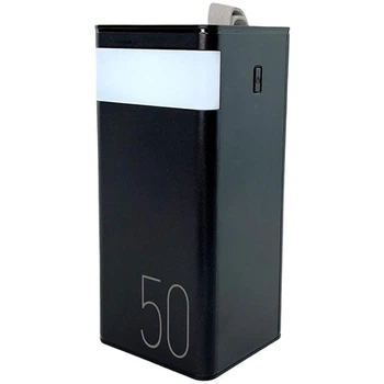Павербанк Remax RPP-321 50000 mAh 22.5W PowerBank з ЛІХТАРИКОМ і швидкою зарядкою PD20W+QC22.5W Black