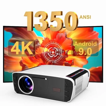 Проектор Caiwei A9Q мини домашний кинотеатр яркость 1350 ANSI, 4K совместимый с 5G Wi-Fi видеопроектор для домашнего кинотеатра с тихой работой и поддержкой android видео кино проекторы