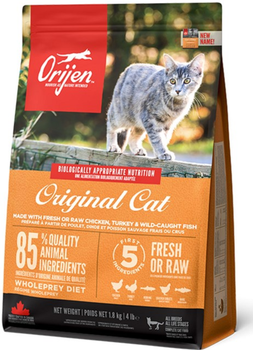 Сухой корм Orijen Original 1.8 кг для кошек всех пород и возрастов (цыпленок, индейка, сельдь, камбала)