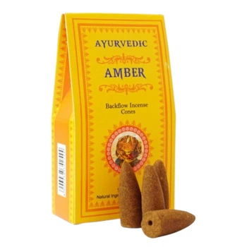 Ароматические конусы Амбер Жидкий Дым Ayurvedic BACK FLOW Благовония