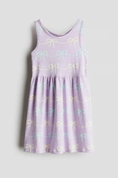 Плаття для дівчаток H&M 98-104 фіолетове з бантиками