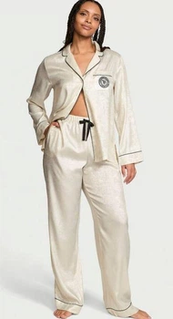 Сатинова піжама Victoria's Secret Glazed Satin Long Pajama Set з делікатним блиском, L