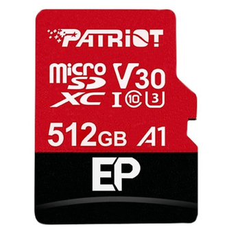 Карта памяти Patriot 512GB microSD class 10 UHS-I U3 (PEF512GEP31MCX) (PEF512GEP31MCX)
