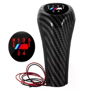 Карбонавоя ручка переключения передач BMW M Performance 5 ступеней с подсветкой Е36 Е38 Е46 Е90