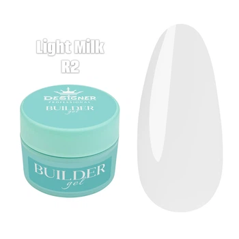Моделирующий гель Builder Gel Дизайнер (Light milk R2, 55 мл) для наращивания и укрепления ногтей