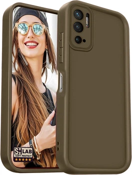 Матовий силіконовий чохол SHLab SoftProtect Poco M3 Pro 5G Brown (39192-30)