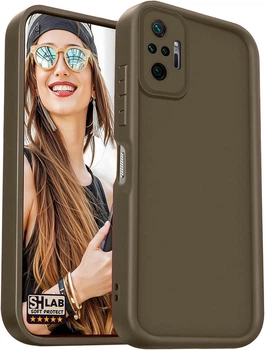 Матовый силиконовый чехол SHLab SoftProtect Xiaomi Redmi Note 10 Pro Brown (38926-30)