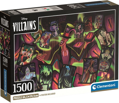 Puzzle Clementoni Disney Vilains 1500 elementów 31744 (8005125317448)