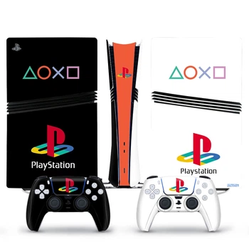 Виниловые наклейки PS original на PS5 Pro + геймпад DualSense + глянцевую часть игровой консоли Sony PlayStation 5 Pro / Skin