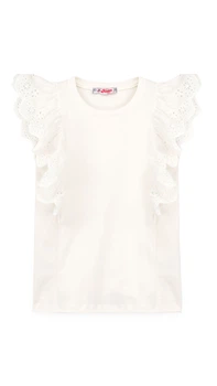 Блуза трикотажна для дівчинки Aura Style 861 128 см Молочний shop (2000999197918)