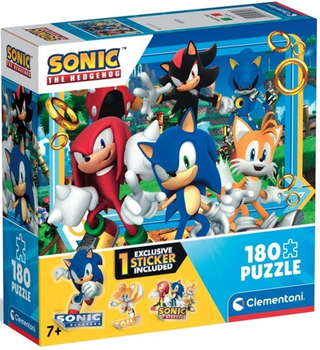 Пазл Clementoni Super Kolor Sonic The Hedgehog 180 елементів (8005125297993)