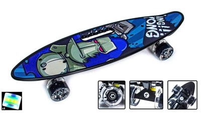 Penny Board 22" Scale Sports З Ручкою "KING KONG" Світні колеса