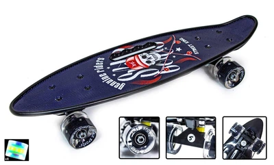 Penny Board С Ручкой "Street King" Светящиеся колеса