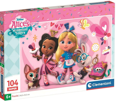 Puzzle Clementoni Super Disney Alice’s Wonderland Bakery 104 elementy 25046 (8005125250462)