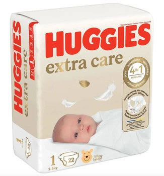 Підгузки Huggies Extra Care Newborn 1 (3-5 кг) 22 шт.