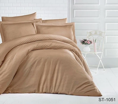 Комплект постільної білизни TAG Tekstil страйп-сатин LUXURY ST-1051 King Size (Євро maxi)