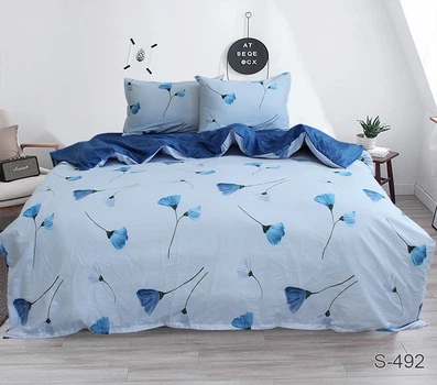 Комплект постільної білизни з компаньйоном TAG Tekstil S492 King Size (Євро maxi)