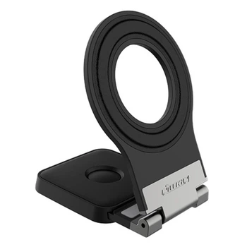 Магнитный держатель Nillkin SnapFlex Magnetic Mount с функцией MagSafe, регулируемый угол и PU кожа для авто, стен и мебели автодержатели подставки держатели для телефонов Черный