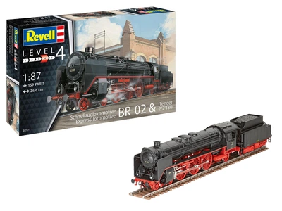Збірна модель 1/87 локомотив Express locomotive BR 02 & Tender 2'2'T30 Revell 02171