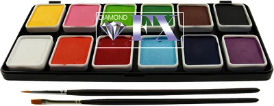 Палитра аквагрима Diamond FX Palette 12 colors Essential Small 72 г (FSM12RS) (8718053821863)