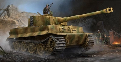 Збірна модель 1/35 Німецький танк Тигр 1 (пізня версія із циммеритом) Трумпетер 09540