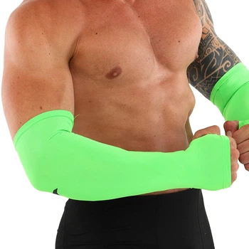 Нарукавники компресійні (2шт) (рукави для спорту) Joma ARM WARMER 400358-P02 (нейлон, еластан, розмір S, Салатовий)