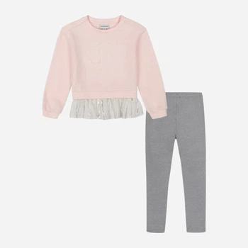 Детский комплект (свитшот + лосины) для девочки Calvin Klein 559452685 104 см Розовый/Серый (1159838323)