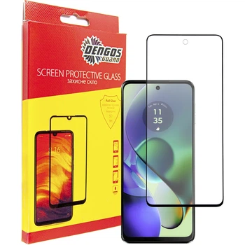 Захисне скло Dengos для Motorola Moto G54 Black Full Glue (TGFG-326)