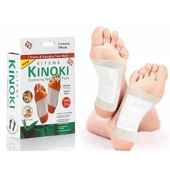Пластир-детокс для ступнів KINOKI для виведення токсинів упаковка 10 шт.