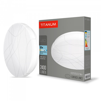 LED Светильник настенно-потолочный TITANUM 32W 5000K Кривые линии