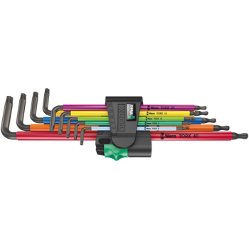 Набор ключей шестигранных Torx Wera 967/9 TX XL Multicolour 1 Г-образные T8-T40 9шт. (05024480001)