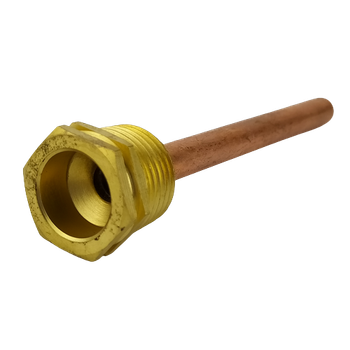 Мідна гільза Cewal для датчика температури 1/2", 7х8мм, L=100мм