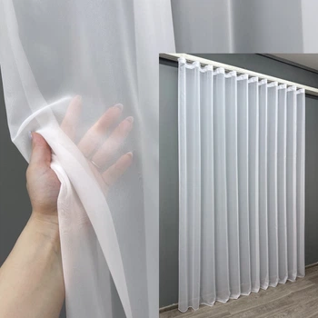 Тюль VR-Textil Вуаль 1547т Шифон однотонный Белый 200х270 см (43-303)