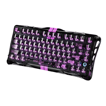 Клавиатура игровая GravaStar Mercury V75 Lite проводная с магнитными переключателями - Transparent Black