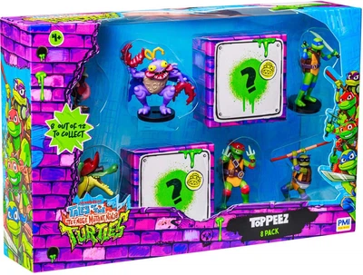 Набор фигурок-топперов TMNT Черепашки-Ниндзя Делюкс в ассортименте 8 видов (один крокодил) (NT2070-1)