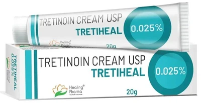 Третиноїн крем 0,025% від акне 20 грам Тритіхел | Tretinoin Cream USP 0,025% Tretiheal 20g Healing Pharma