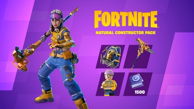 Fortnite - Natural Constructor Pack + 1,500 V-Bucks Challenge Код активации для Xbox One/Series S|X
