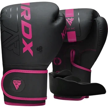 Боксерські рукавички RDX F6 8 унцій + Капа Matte Pink (BGR-F6MP-8OZ)